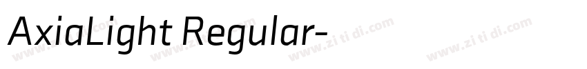 AxiaLight Regular字体转换